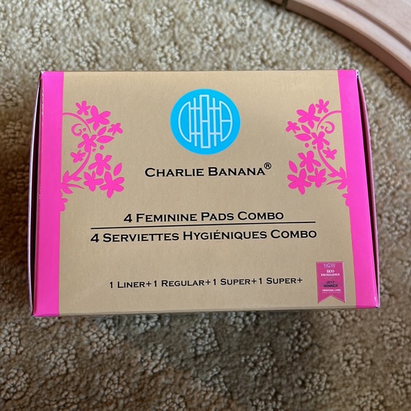 Charlie banana feminine pads combo blue pineapple 4 pack - Picture 2 of 5